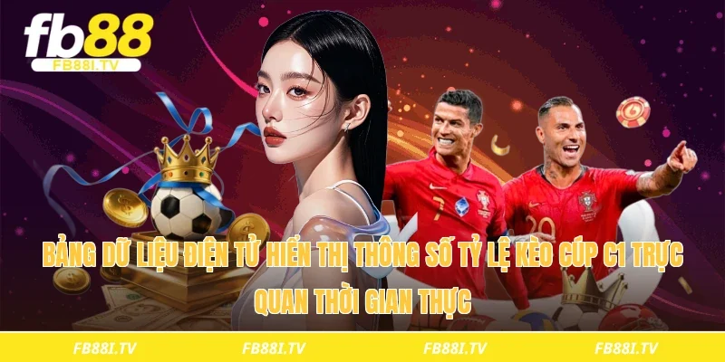 Bảng dữ liệu điện tử hiển thị thông số tỷ lệ kèo cúp c1 trực quan thời gian thực